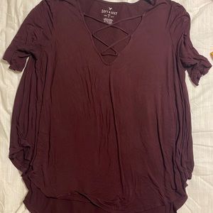 American eagle soft and sexy criss cross top